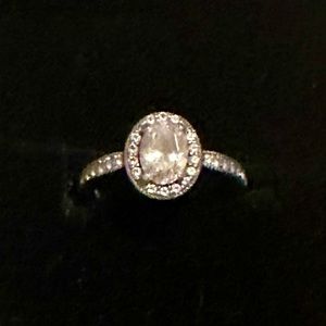Pandora sterling silver sparkler ring. Size 5.